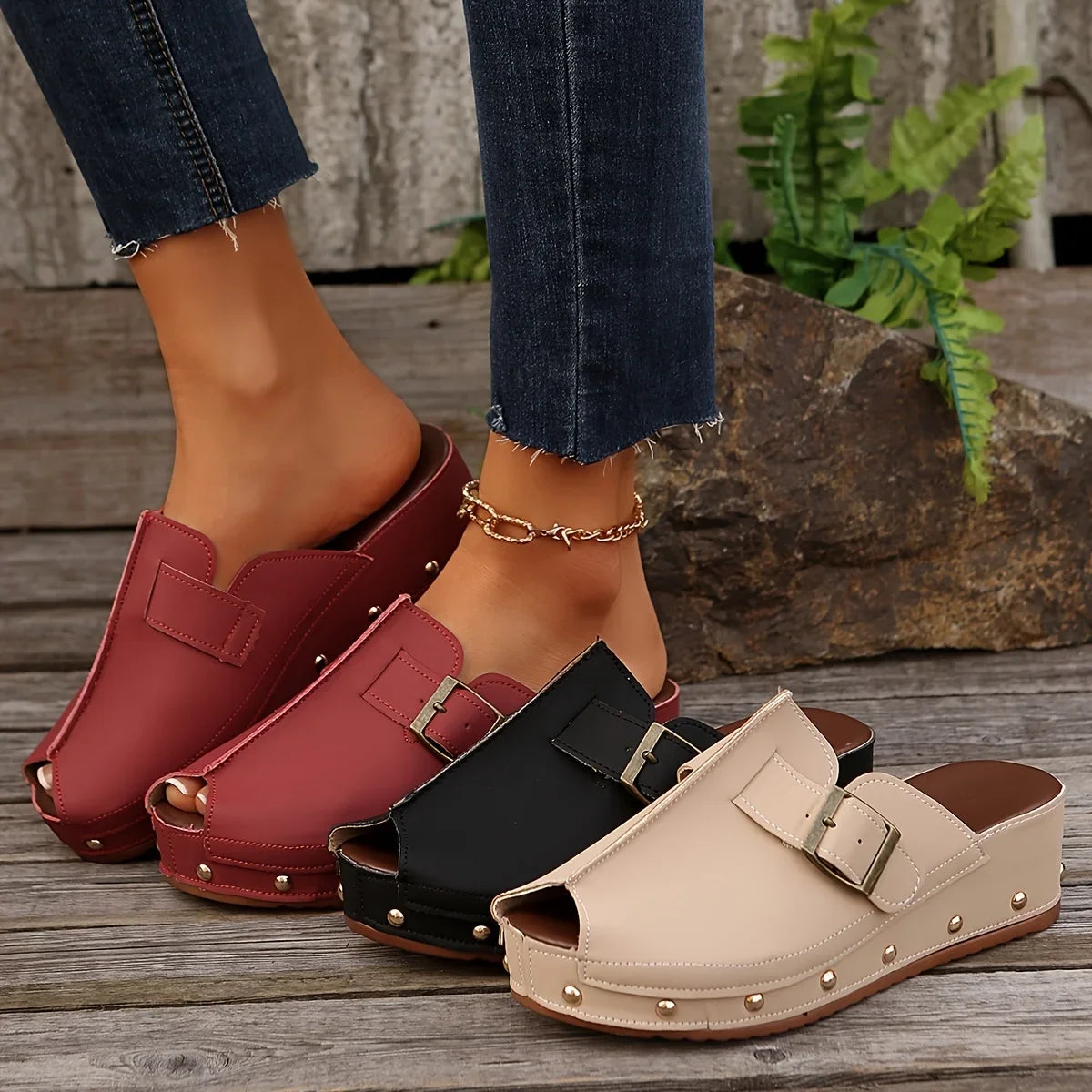 Nola Open Toe Mules