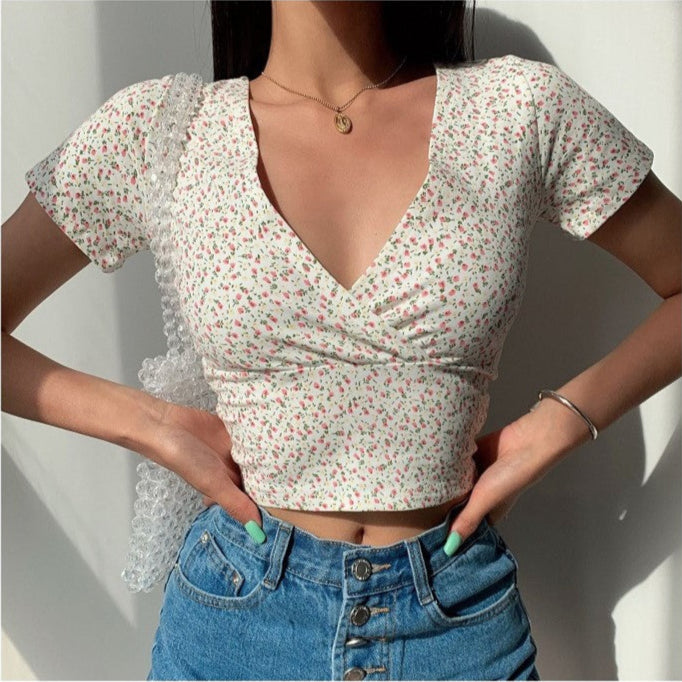 Mila Floral Wrap Top