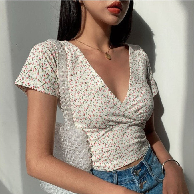 Mila Floral Wrap Top