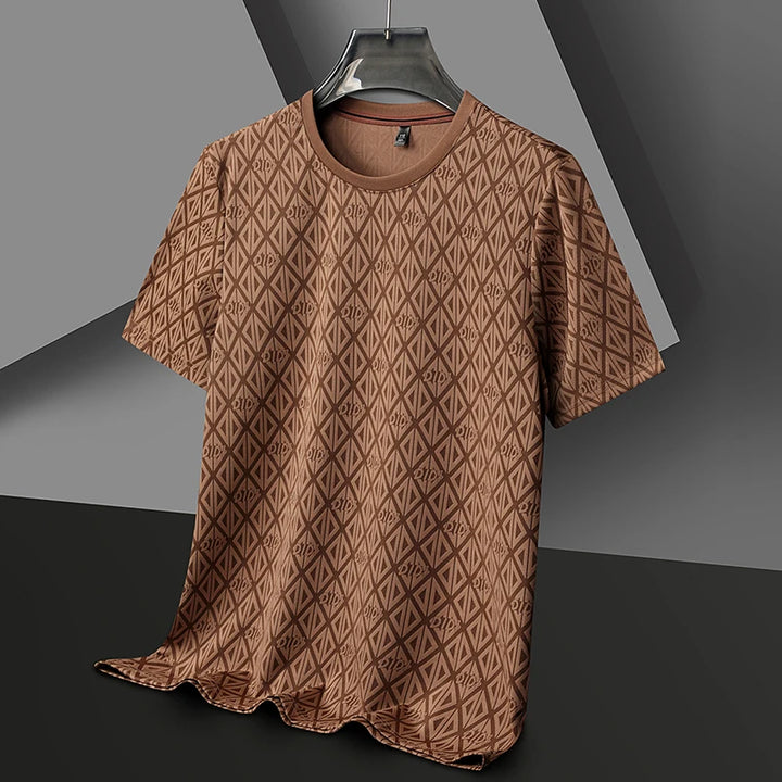 Jacquard Silk T-Shirt