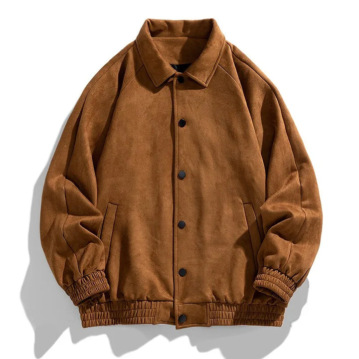 Vintage Suede Bomber Jacket