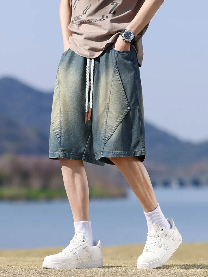 Vertex Washed Denim Shorts