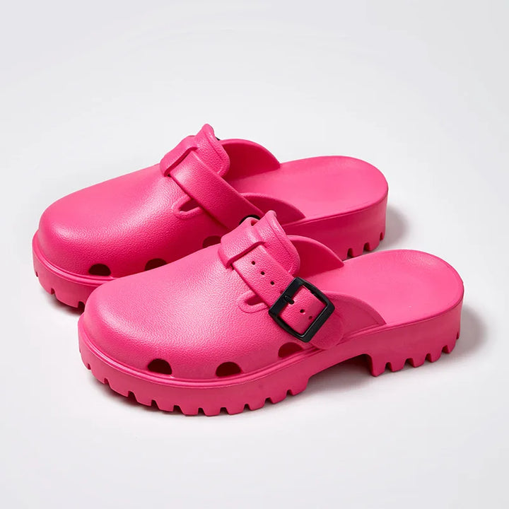 Daisy Buckle Clogs