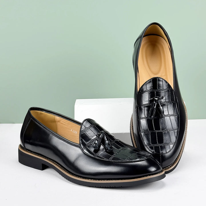 Adler Croc Embossed Loafers