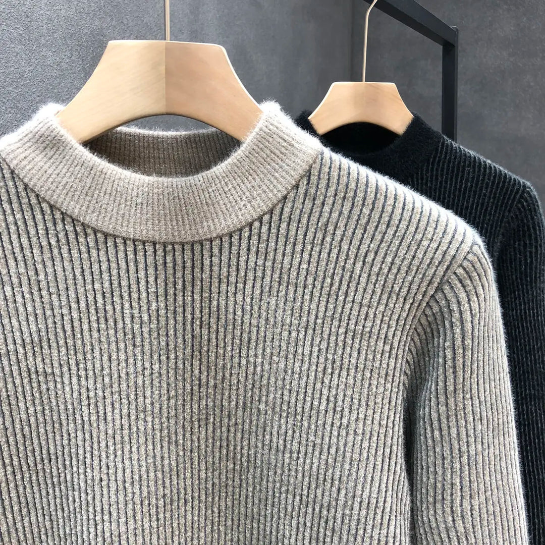 Classic Ribbed Knit Sweater