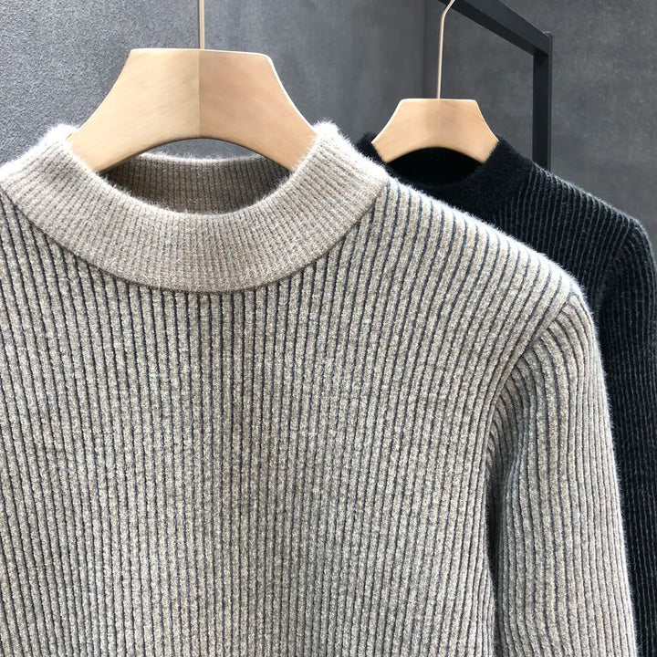 Classic Ribbed Knit Sweater