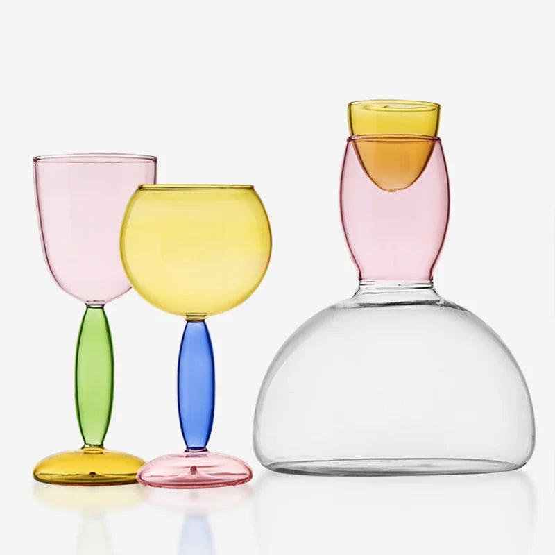 Colorful Crystal Wine Set