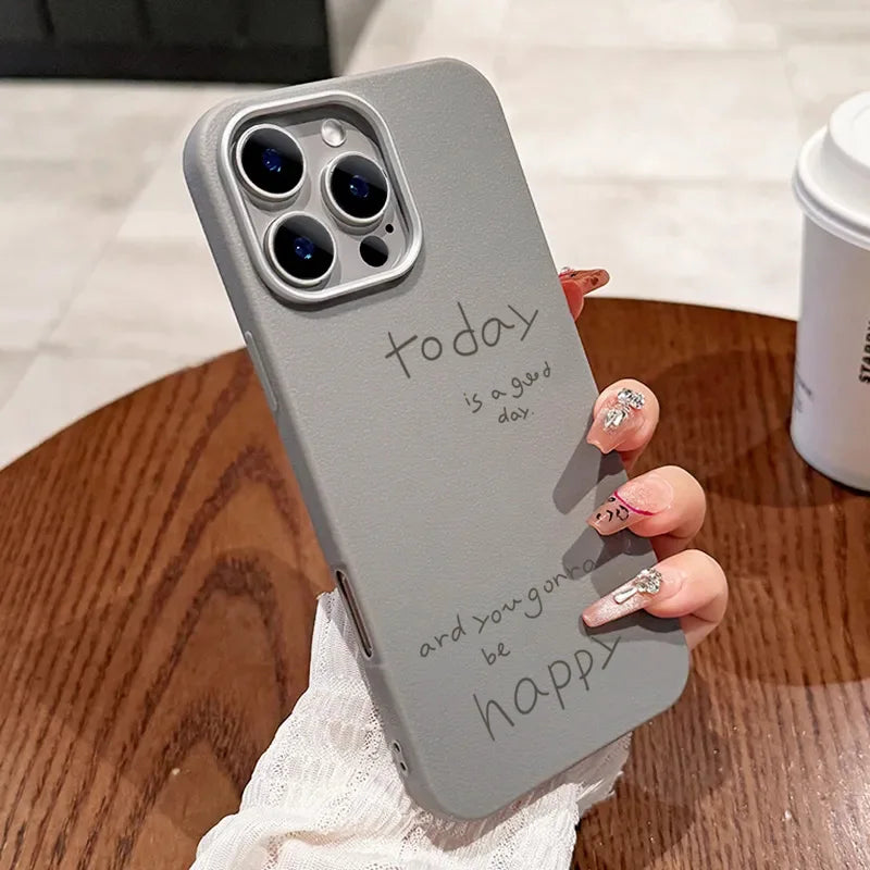 Happy Leather iPhone Case