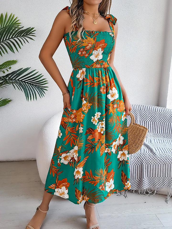 Savina Floral Drape Dress