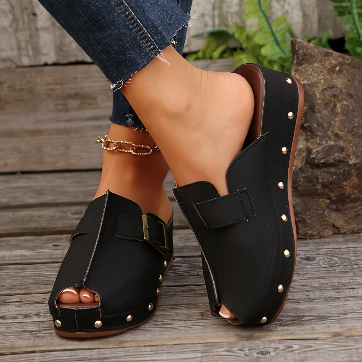 Nola Open Toe Mules