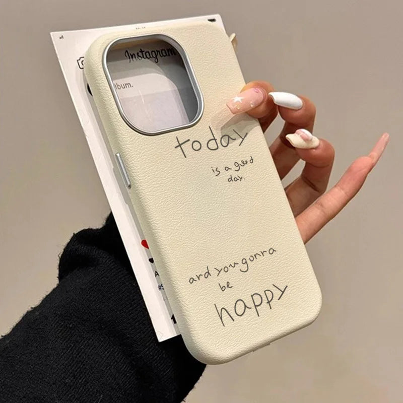 Happy Leather iPhone Case