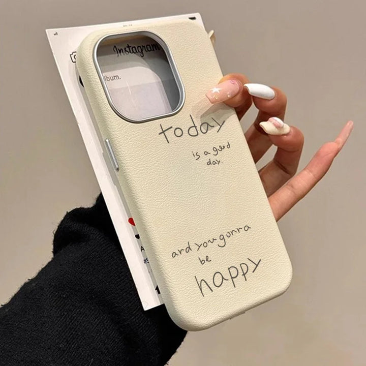 Happy Leather iPhone Case