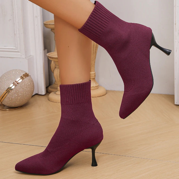 Milan Sock-Heel Boots
