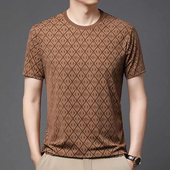 Jacquard Silk T-Shirt