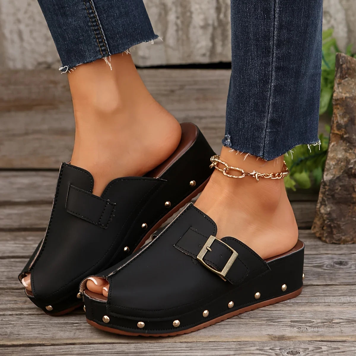 Nola Open Toe Mules