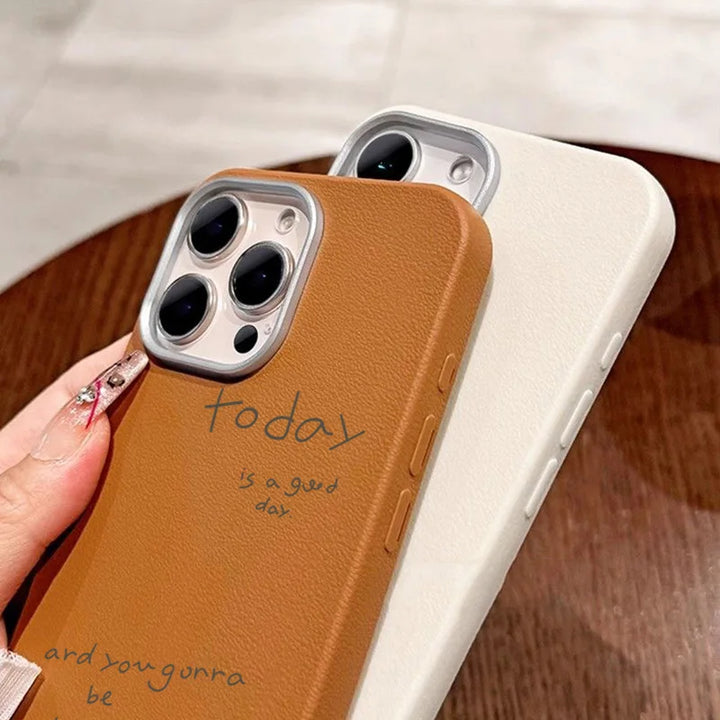 Happy Leather iPhone Case