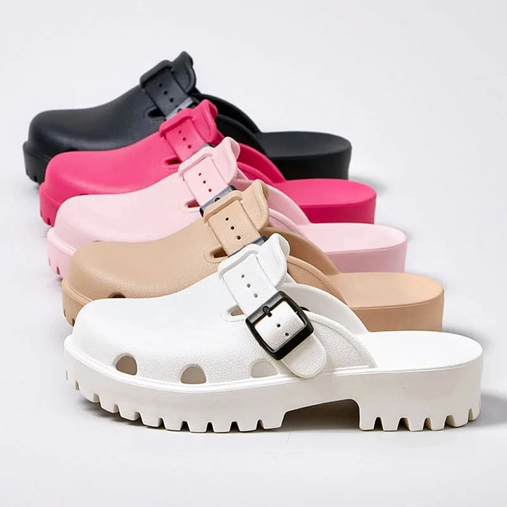 Daisy Buckle Clogs