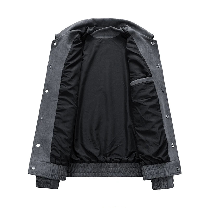 Vintage Suede Bomber Jacket