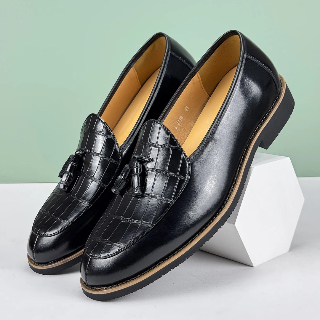 Adler Croc Embossed Loafers