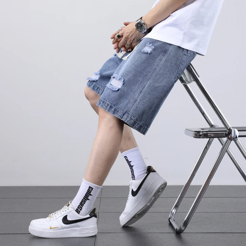 Niko Ripped Denim Shorts