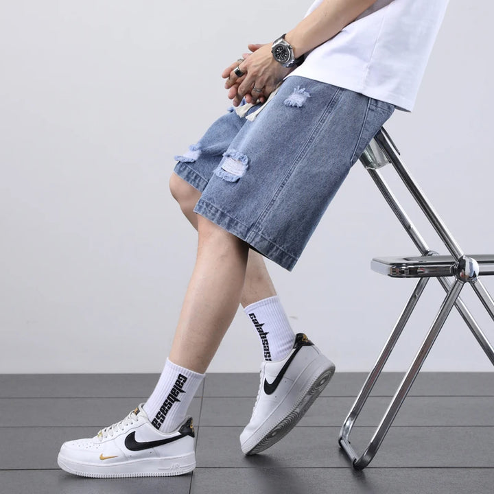 Niko Ripped Denim Shorts