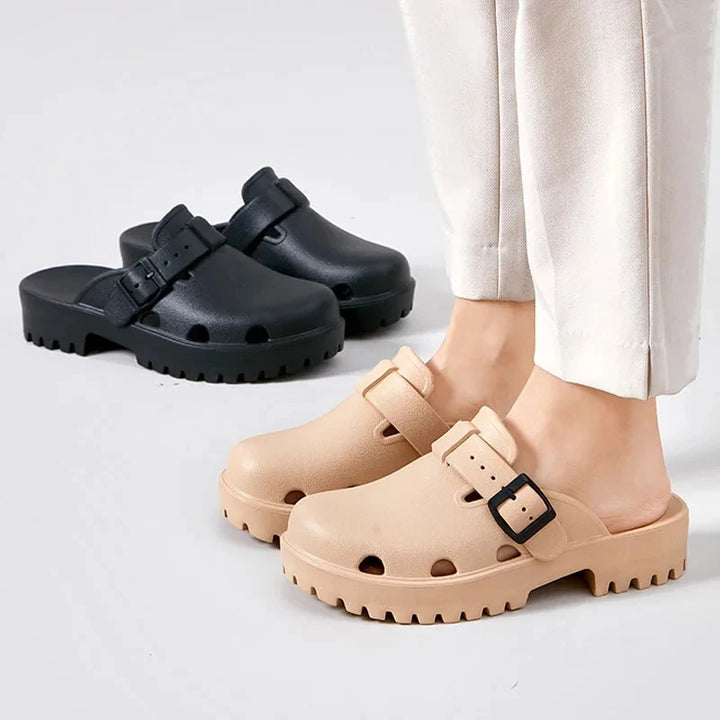 Daisy Buckle Clogs