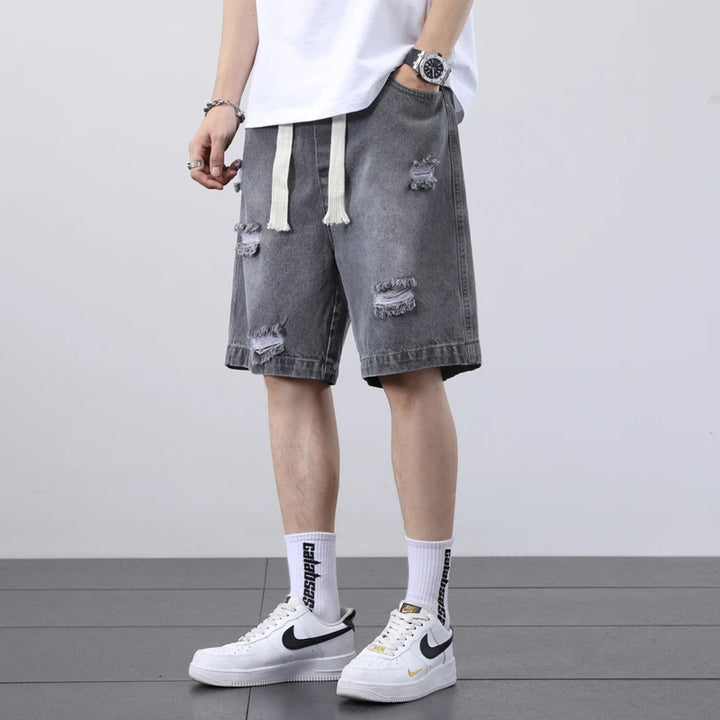 Niko Ripped Denim Shorts