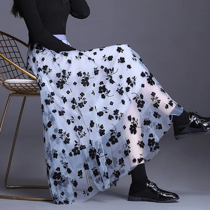 Eliza Petal Mesh Skirt