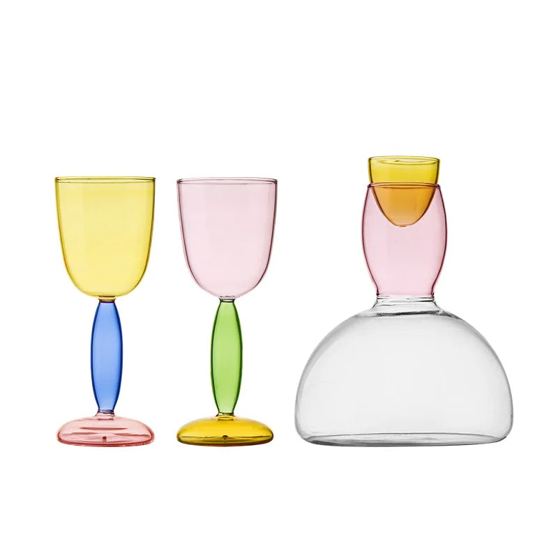 Colorful Crystal Wine Set